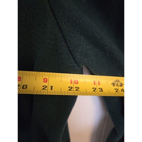 VTG Ashley Scott Coat Womens 10 Green Wool Long Overcoat Old Money Quiet Luxury - Picture 6 of 8
